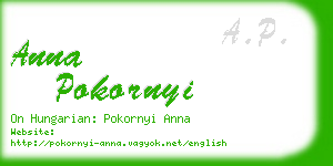 anna pokornyi business card